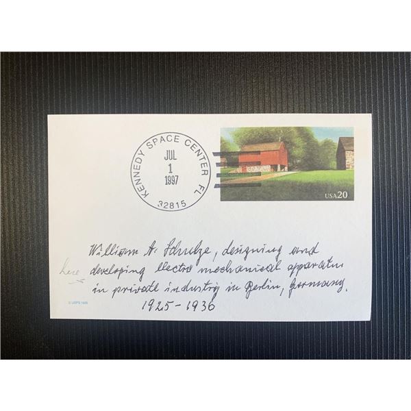 William August Schulze signed first day cover