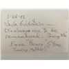 Image 1 : Ezra Henry Stone signed note