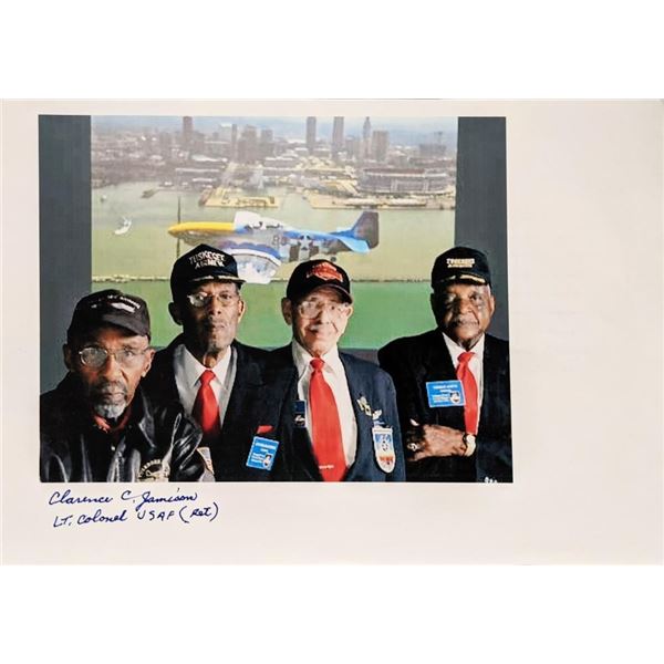 Tuskegee Airmen Lieutenant Colonel Clarence C. Jamison signed photo