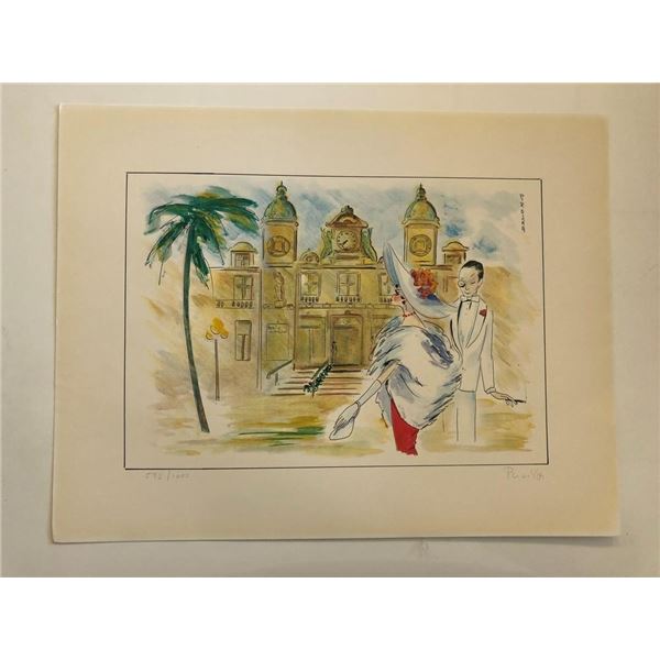 Piroska Kevesi Hand Signed Lithograph - Monte Carlo Casino