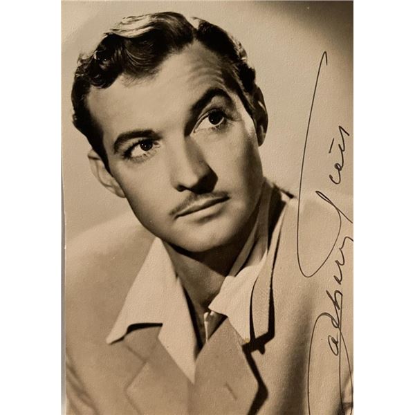 Zachary Scott facsimile signed photo. 3x5 inches