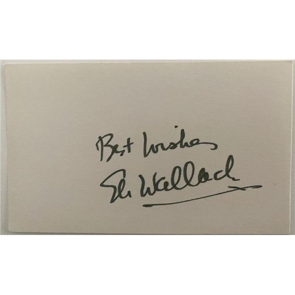Eli Wallach original signature
