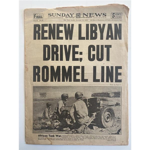 New York Sunday News Original 1942 Vintage Newspaper