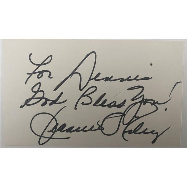 Country singer Jeannie C. Riley signed note