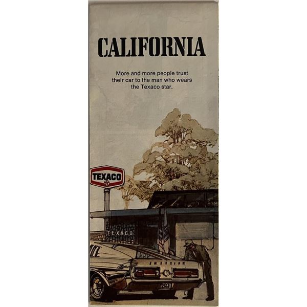 Texaco California road map. 18x24 inches
