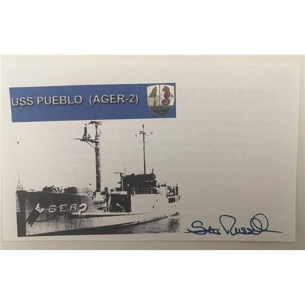 U.S.S. PUEBLO P.O.W. Seaman Edward S. Russell signed card