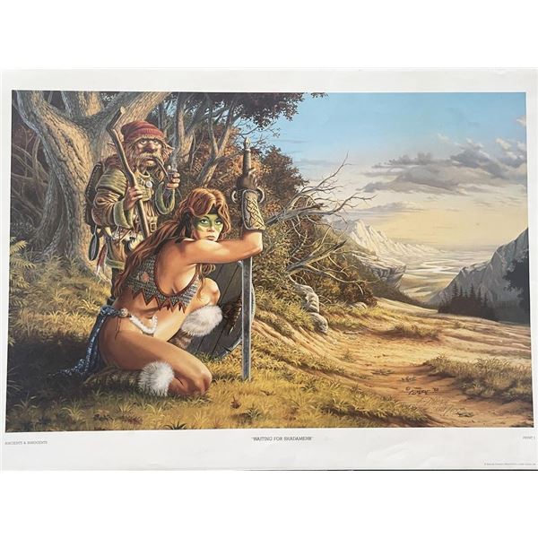 Ancients & Innocents - Waiting For Shadamehr Artwork  by Larry Elmore