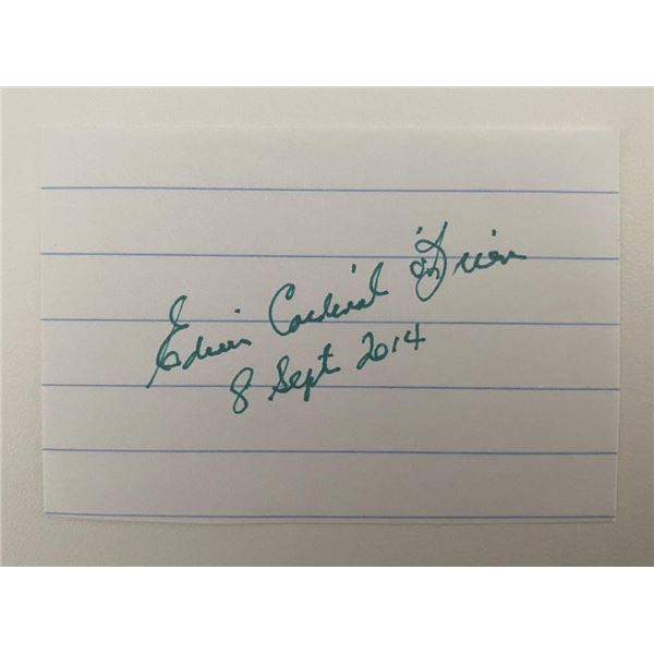 Cardinal Edwin Frederick O'Brien original signature