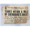 Image 1 : New York World - Telegram Original 1944 Vintage Newspaper