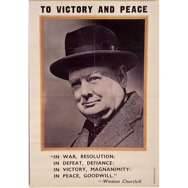Winston Churchill photo card. 5x7 inches