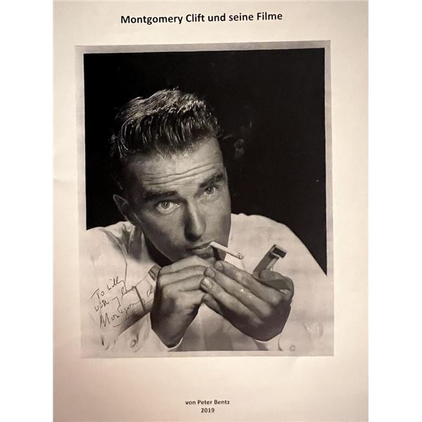 Mongomery Clift facsimile signed program. 5x7 inches