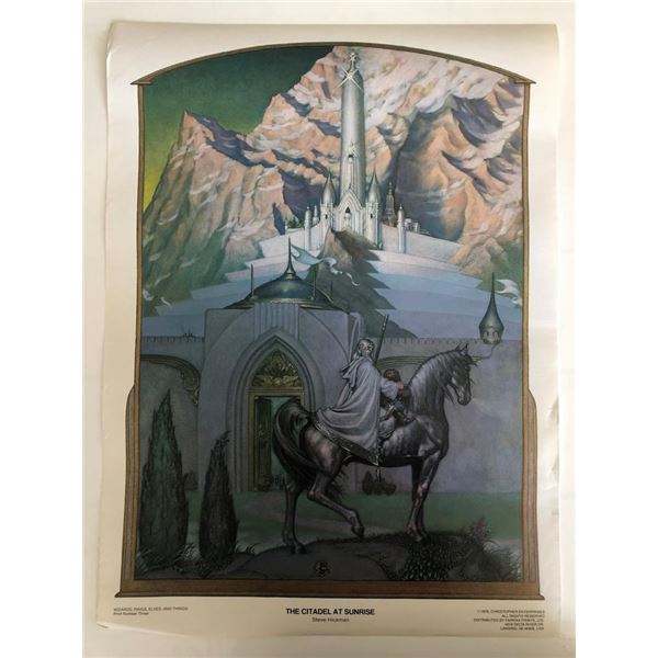 Steve Hickman - The Citadel at Sunrise - Original Vintage Art Print No. 3 - 1976