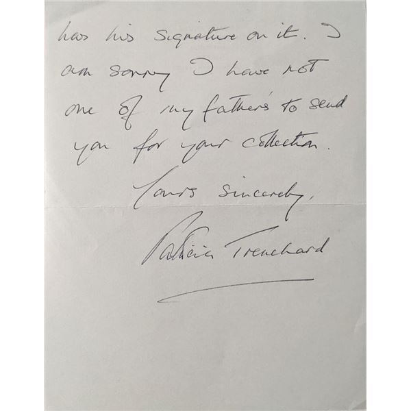 Patricia Trenchard Signed Note
