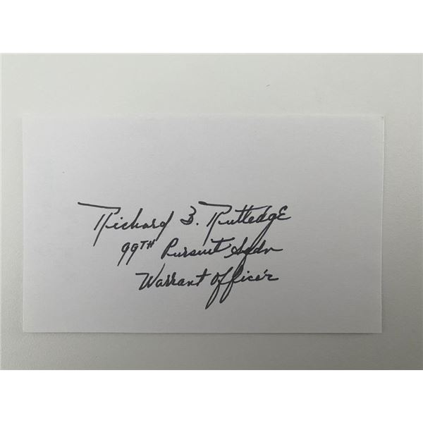 WWII Tuskegee Airman Richard B. Rutledge signed envelope