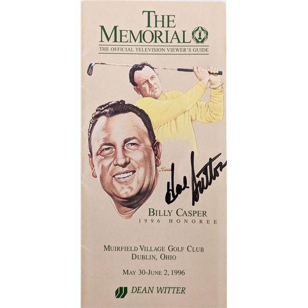 Pro Golfer Hal Evan Sutton signed 1996 Memorial Viewers Guide