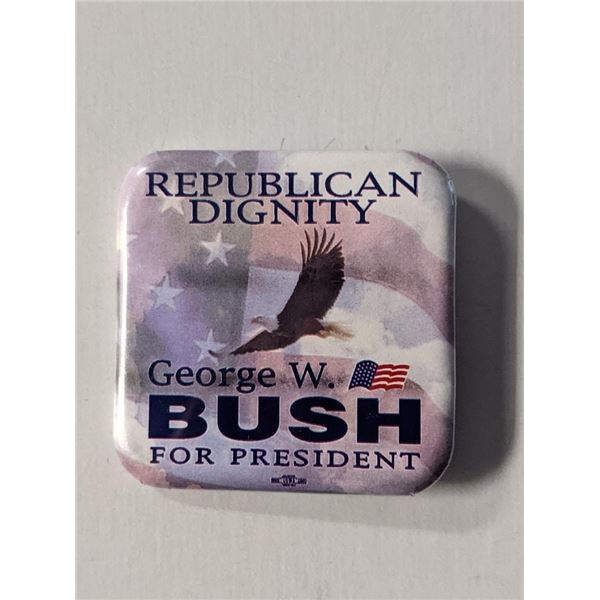 George W. Bush Republican Dignity Vintage Campaign Pin