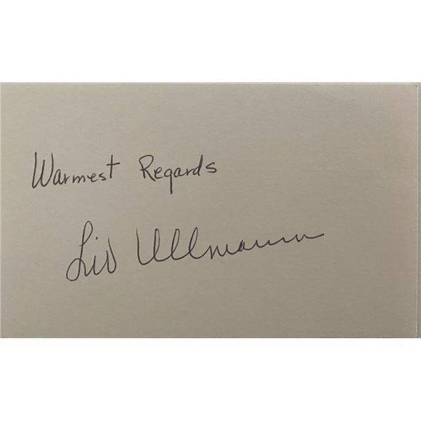 Liv Ullmann original signature