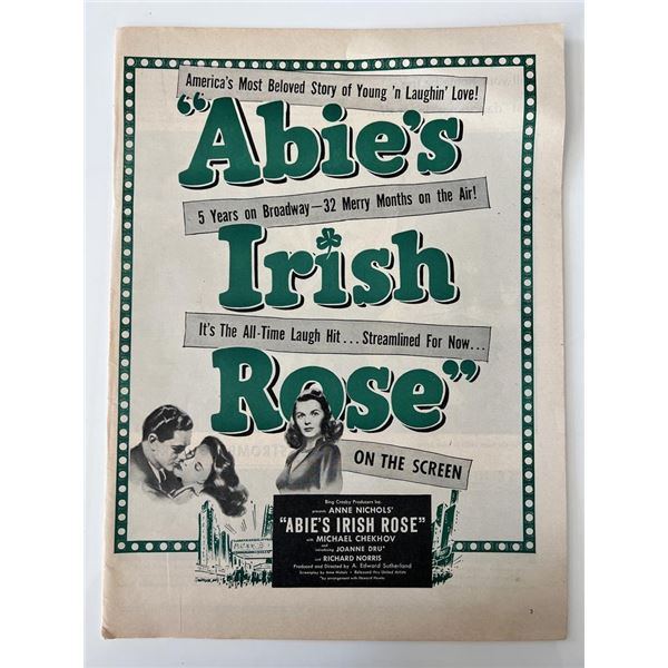 1946 Abie's Irish Rose vintage movie poster