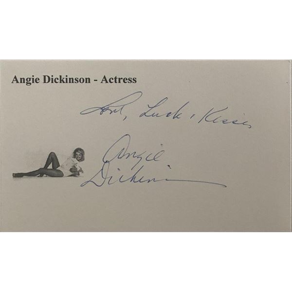 Angie Dickinson original signature
