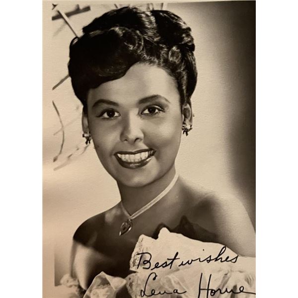 Lena Horne facsimile signed photo. 3x5 inches