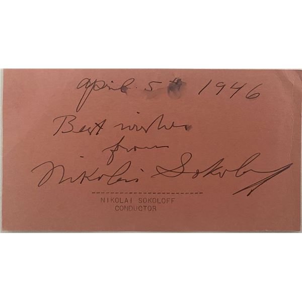 Conductor Nikolay Sokolov original signature