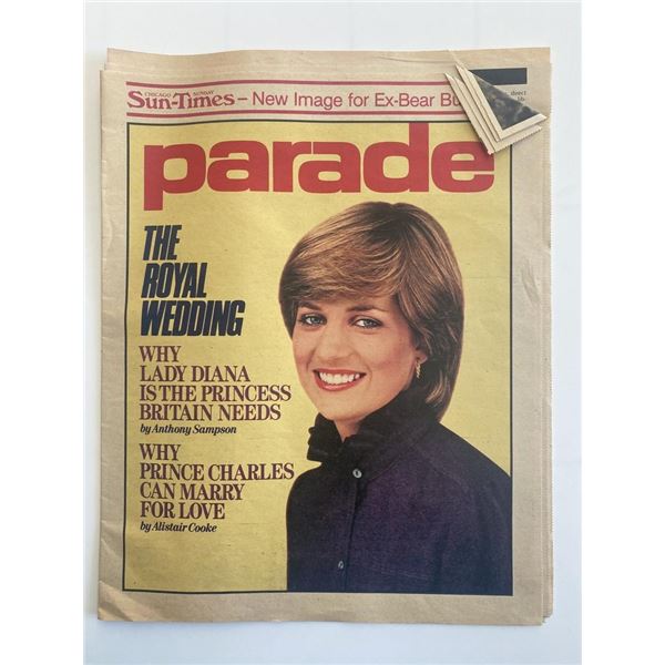The Royal Wedding Chicago Parade Sun-Times Original 1981 Vintage Newspaper