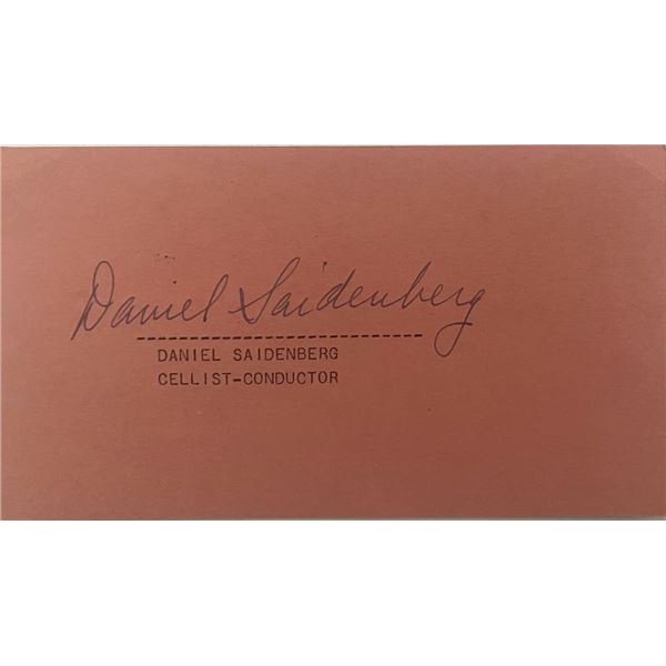 Daniel Saidenberg original signature