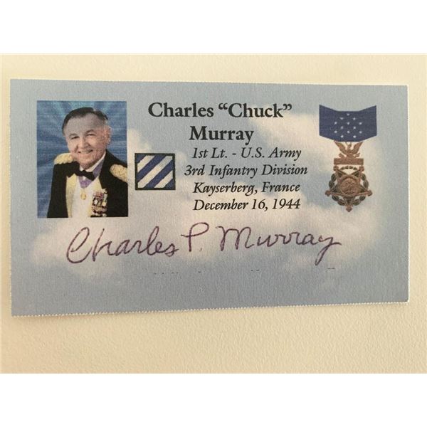 Charles Murray signed card