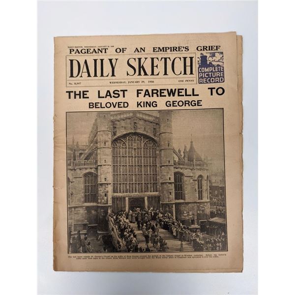 Daily Sketch 1936 Vintage Newspaper