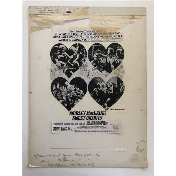 Sweet Charity Original Advertising Paste Up for Movie Ad