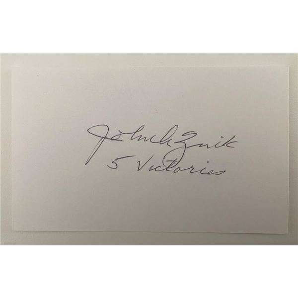 WW2 John Zink signed note