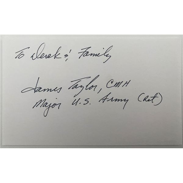 WW2 James Taylor signed note