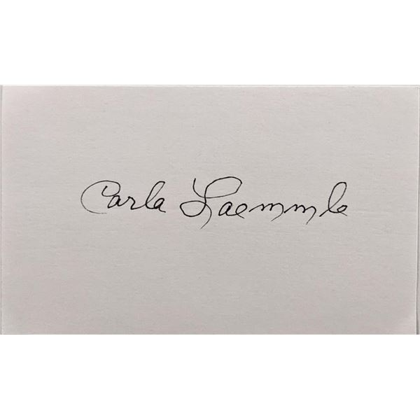 Carla Laemmle original signature