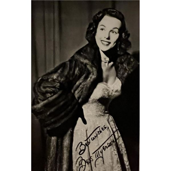 Bess Myersen facsimile signed photo. 3x5 inches