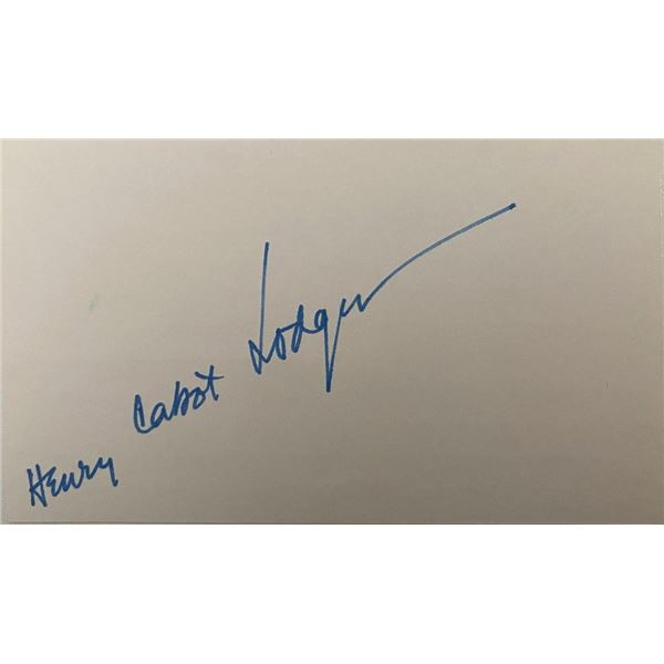 US Senator Henry Cabot Lodge signature