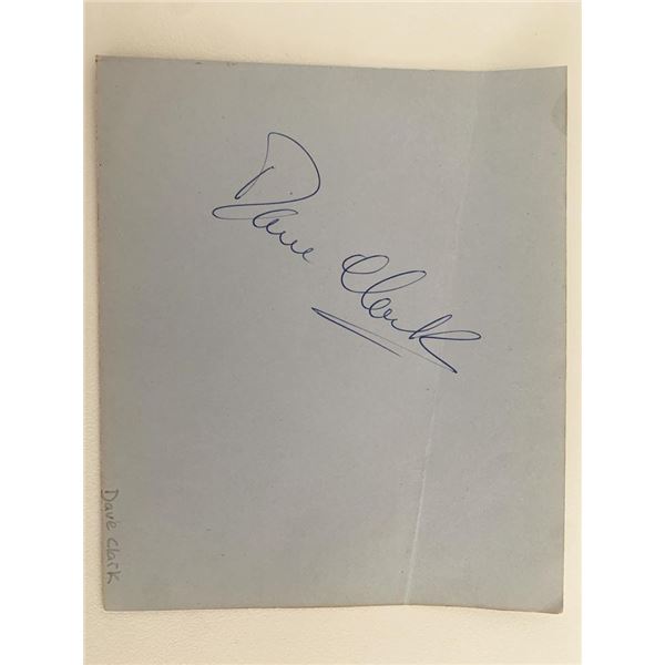 Musician Dave Clark original signature