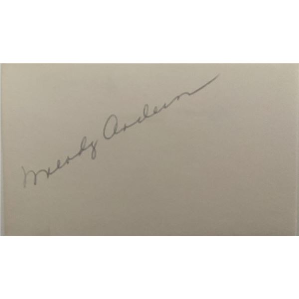 Melody Anderson original signature