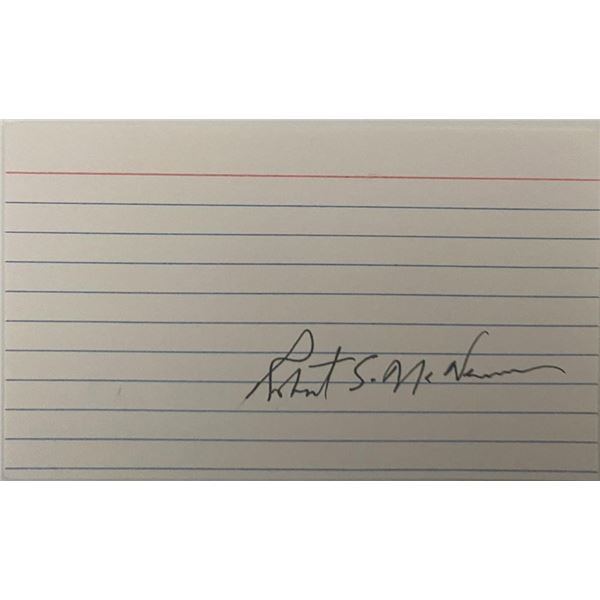 8th US Secretary of Defense Robert McNamara original signature