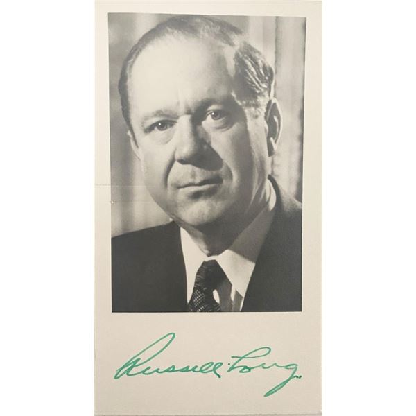 US Senator Russell Long signed photo