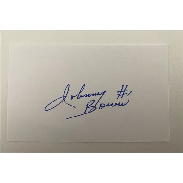 Hockey Hall of Fame Johnny Bower original signature