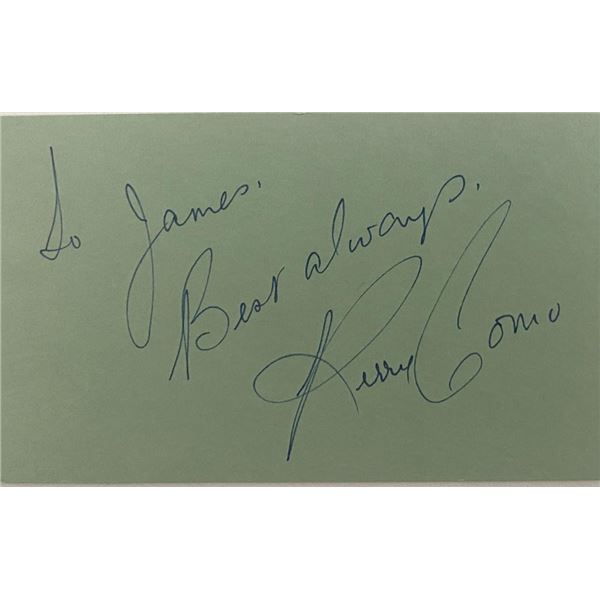 Perry Como original signature