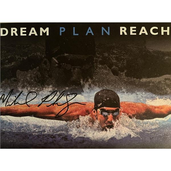 Michael Phelps facsimile signed photo. 8x10 inches