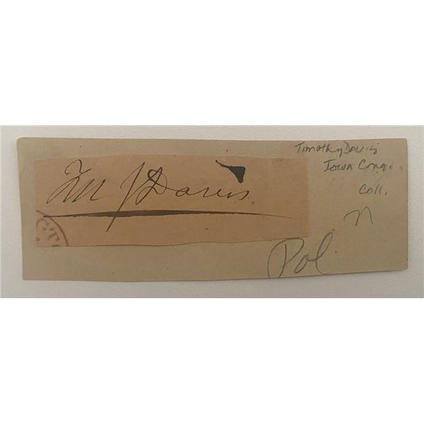 Iowa Politician Timothy Davis original signature