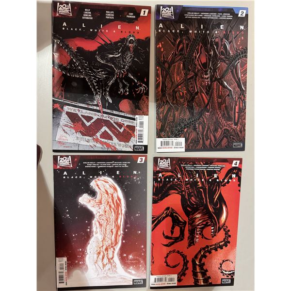 Marvel Alien Comics (Lot of 4) Black, White and Blood Series