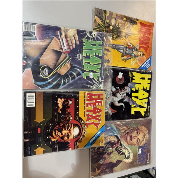 Heavy Metal Magazines (Lot of 5) 1980s