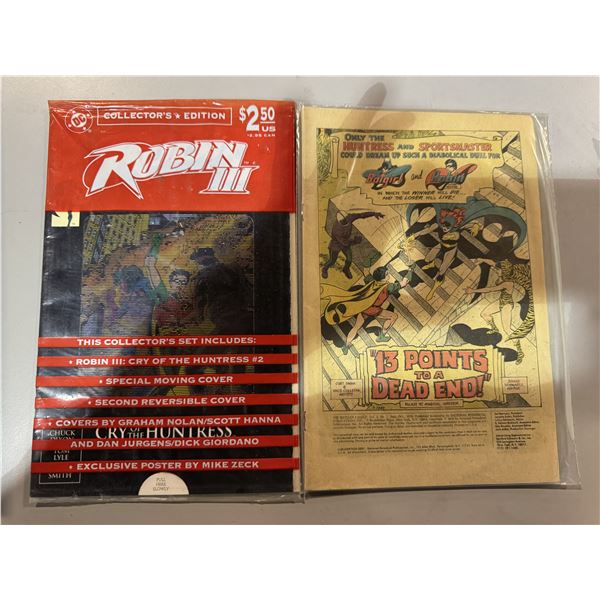 Robin three comic collectors and flyer