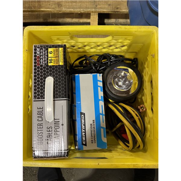 Mixed Box - Booster cables, air compressor, etc