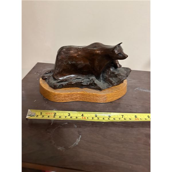 Bronze bar sculpture signed