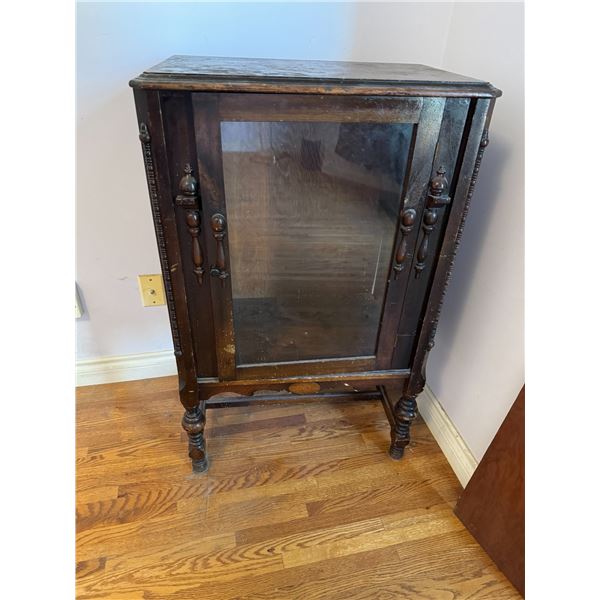 Antique cabinet up measures 25" x 15 1/2" x 40"