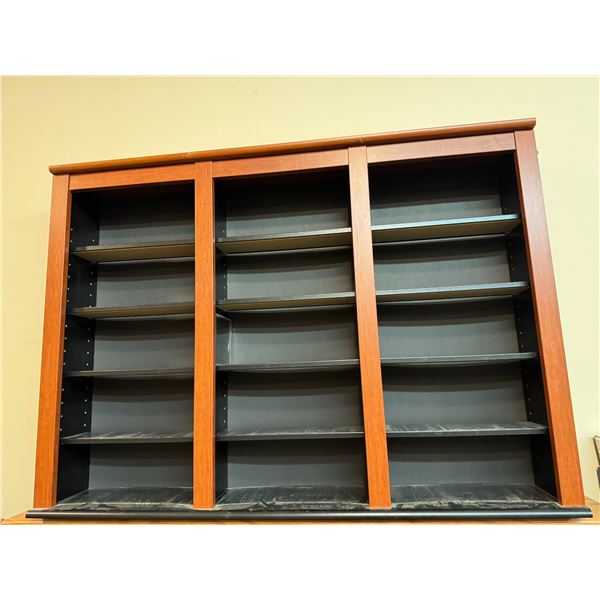 Shelf with adjustable shelves measures 47" x 8" x 33 1/2"